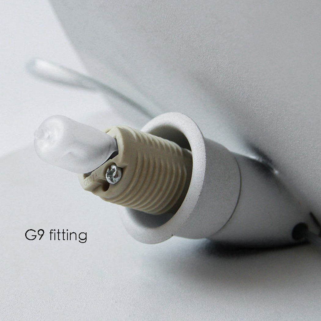 White glider pendant light chandelier light bulb fitting