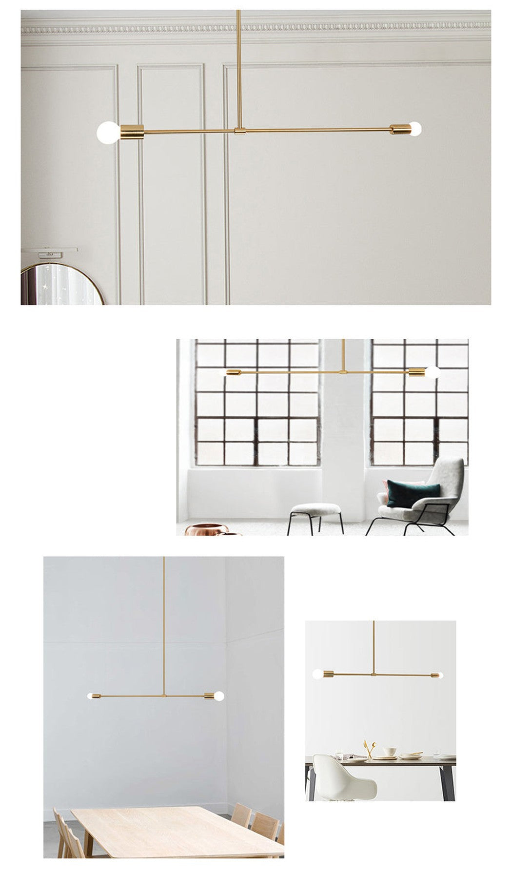Surry Hills 2 Bulbs Modern Minimalist Line Pendant Light