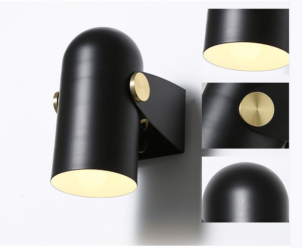 Black Spotlight Minimalist Wall Light