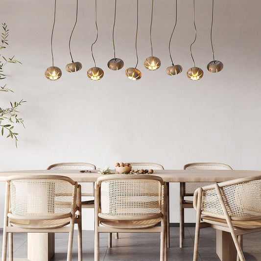 Wooden Petal Kitchen Island Pendant Light