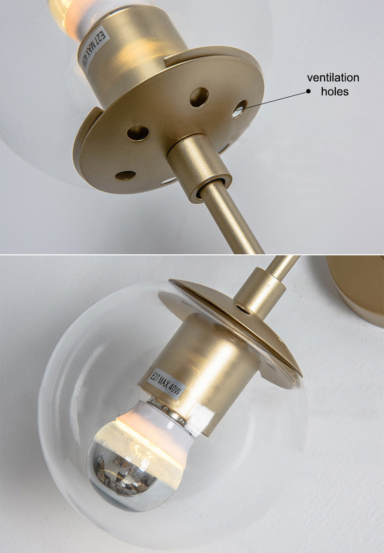 Ritz art deco duo wall light sconce - details