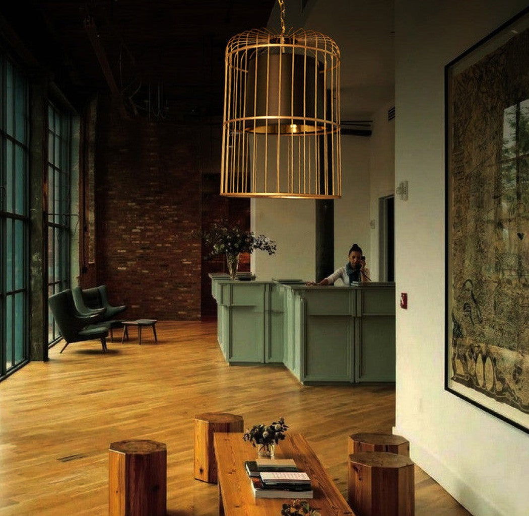 Bird Cage Pendant Light Chandelier in room