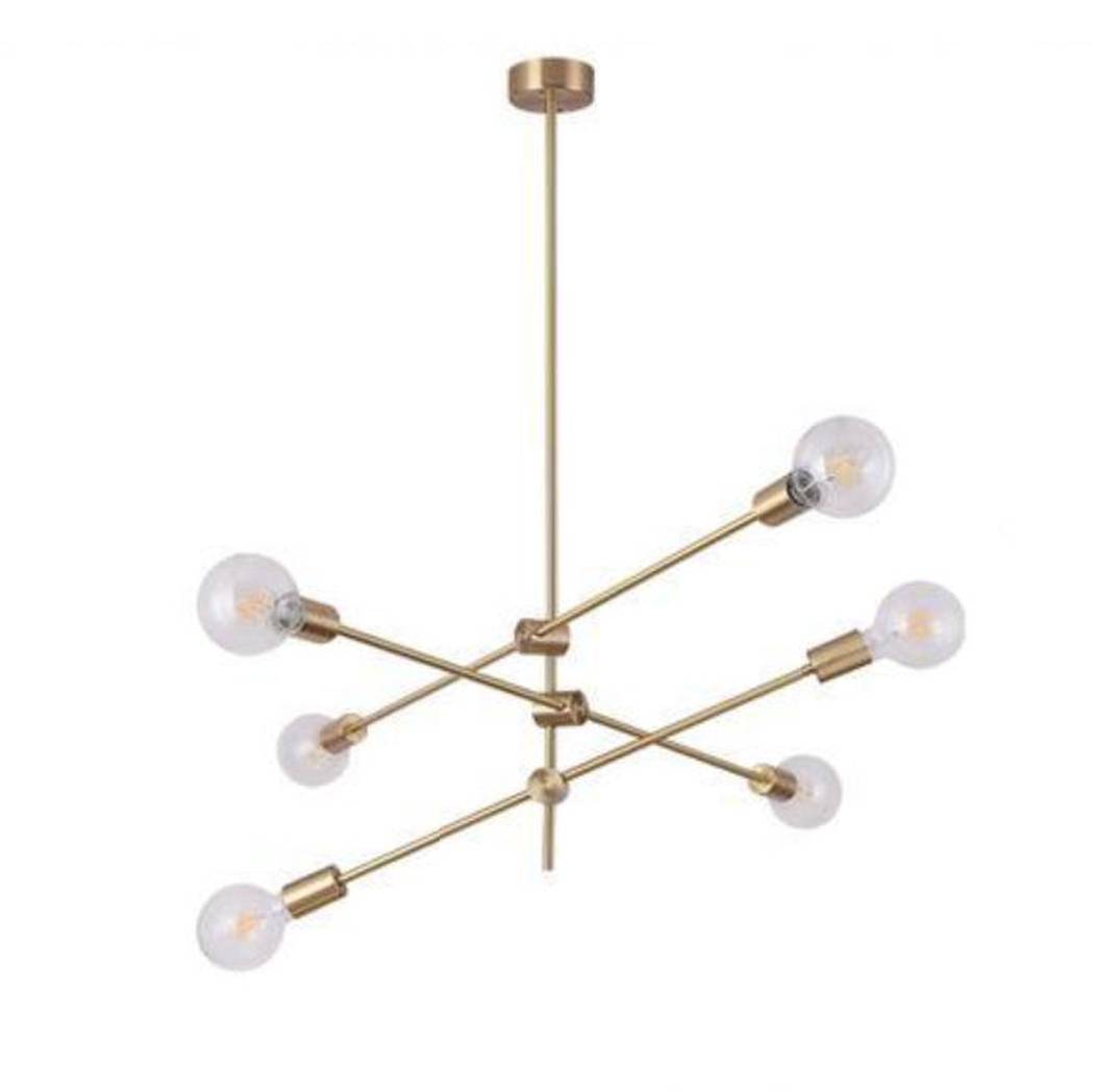 Circa Brass Line burst Mid Century Pendant Light