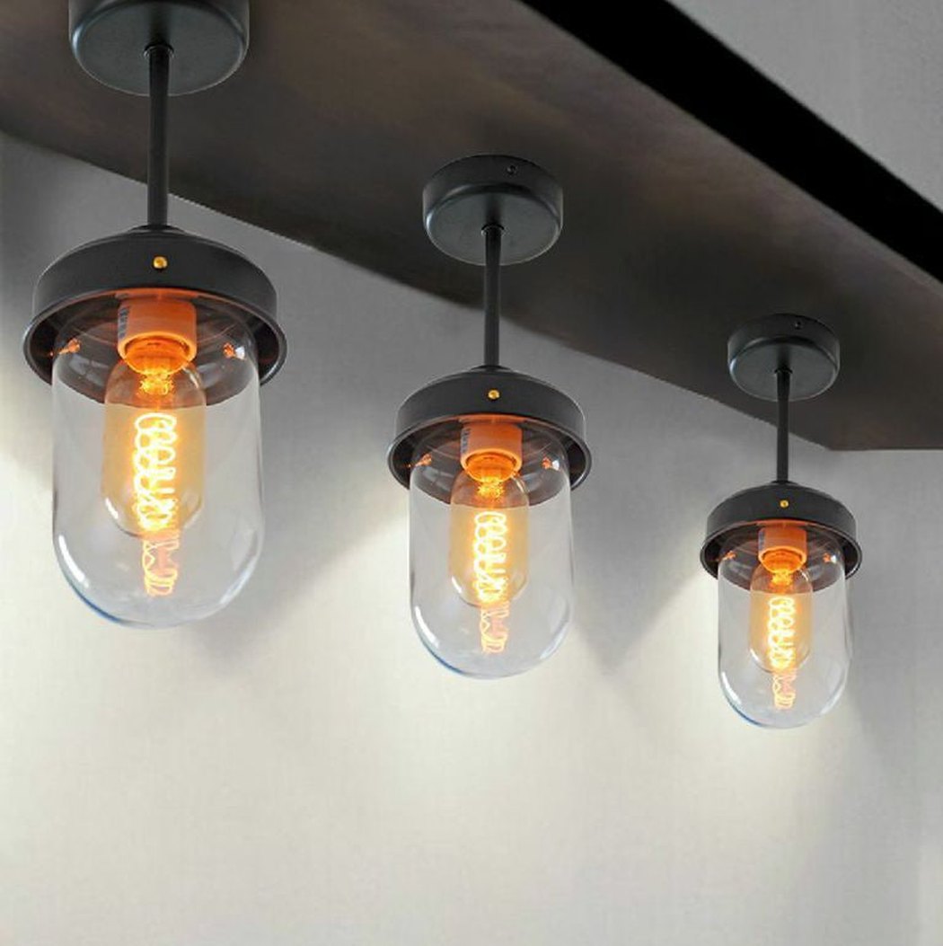 Glass Dome Retro Vintage Style Ceiling Light.