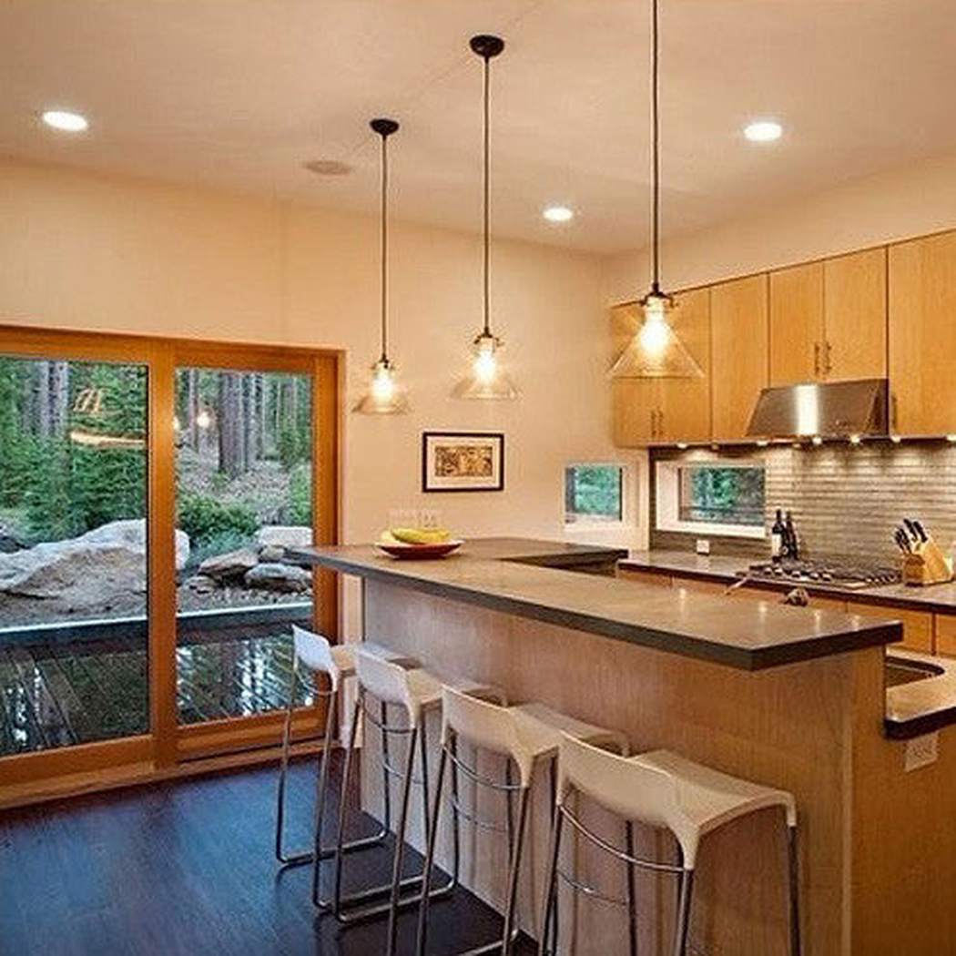 Cone Glass Lamp Shade Pendant Light - kitchen island