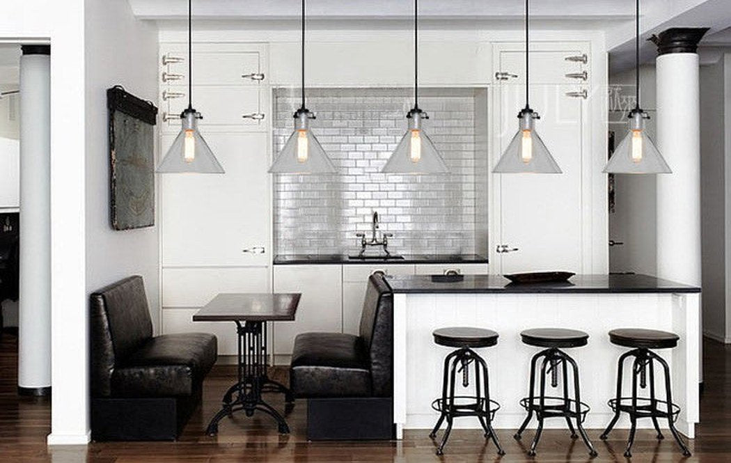 Cone Glass Lamp Shade Pendant Light - cafe lighting