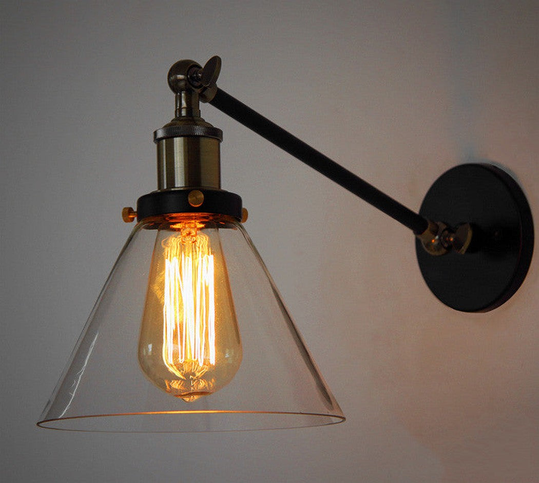 Glass Lamp Shade Wall Sconce Light