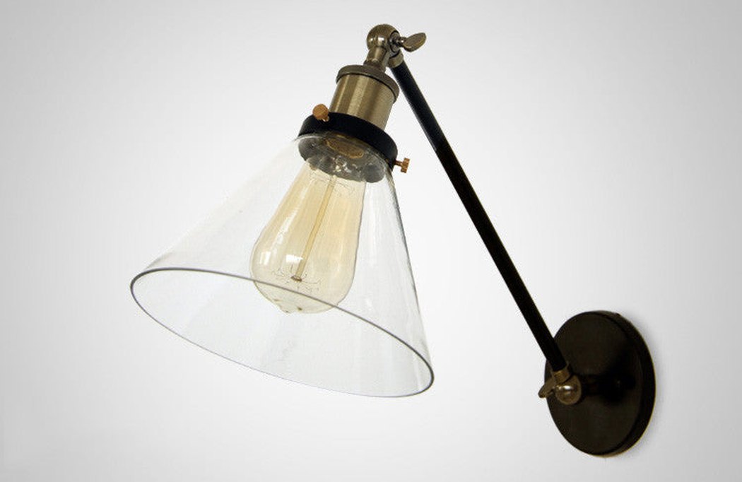 Glass Lamp Shade Wall Sconce Light