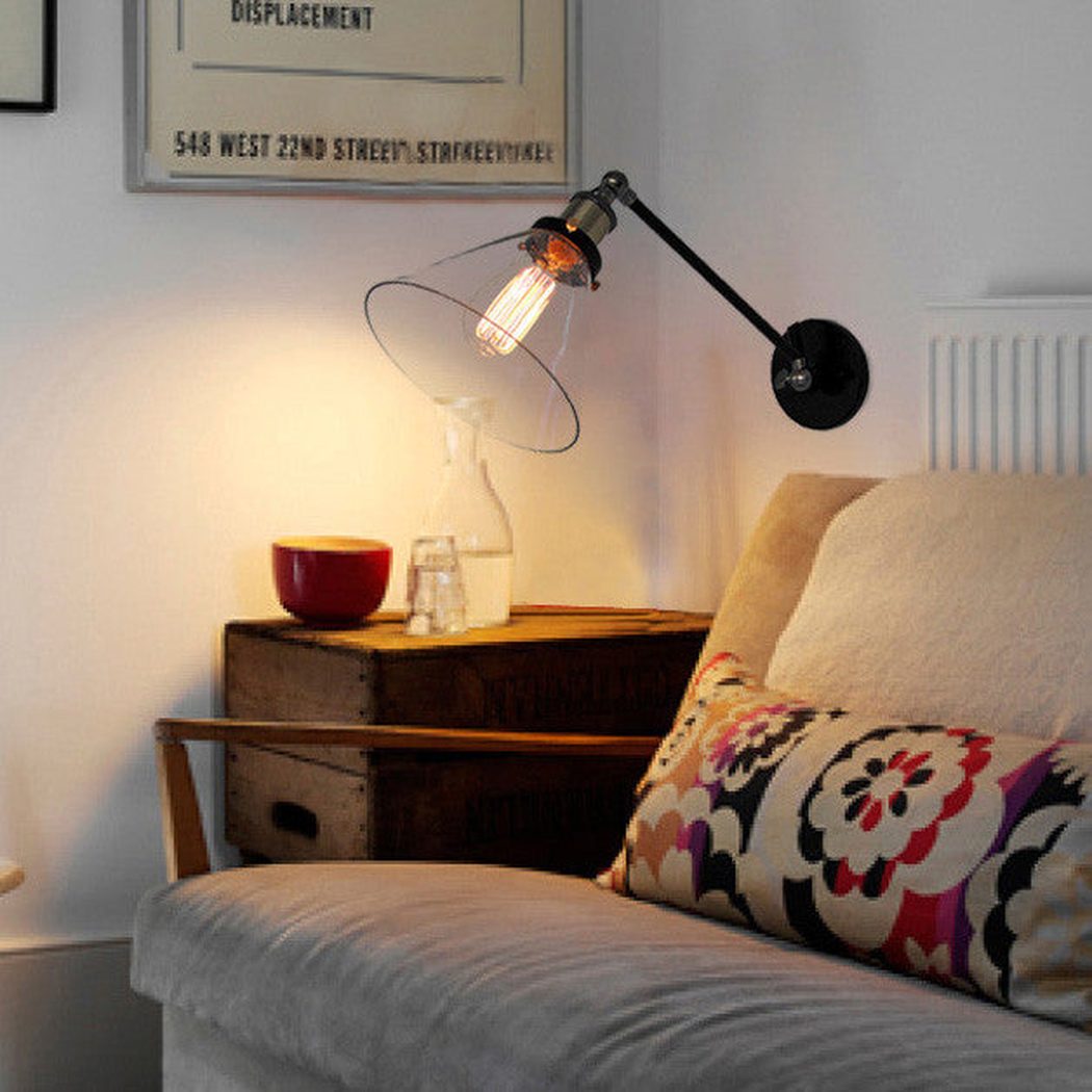 Glass Lamp Shade Wall Sconce Light