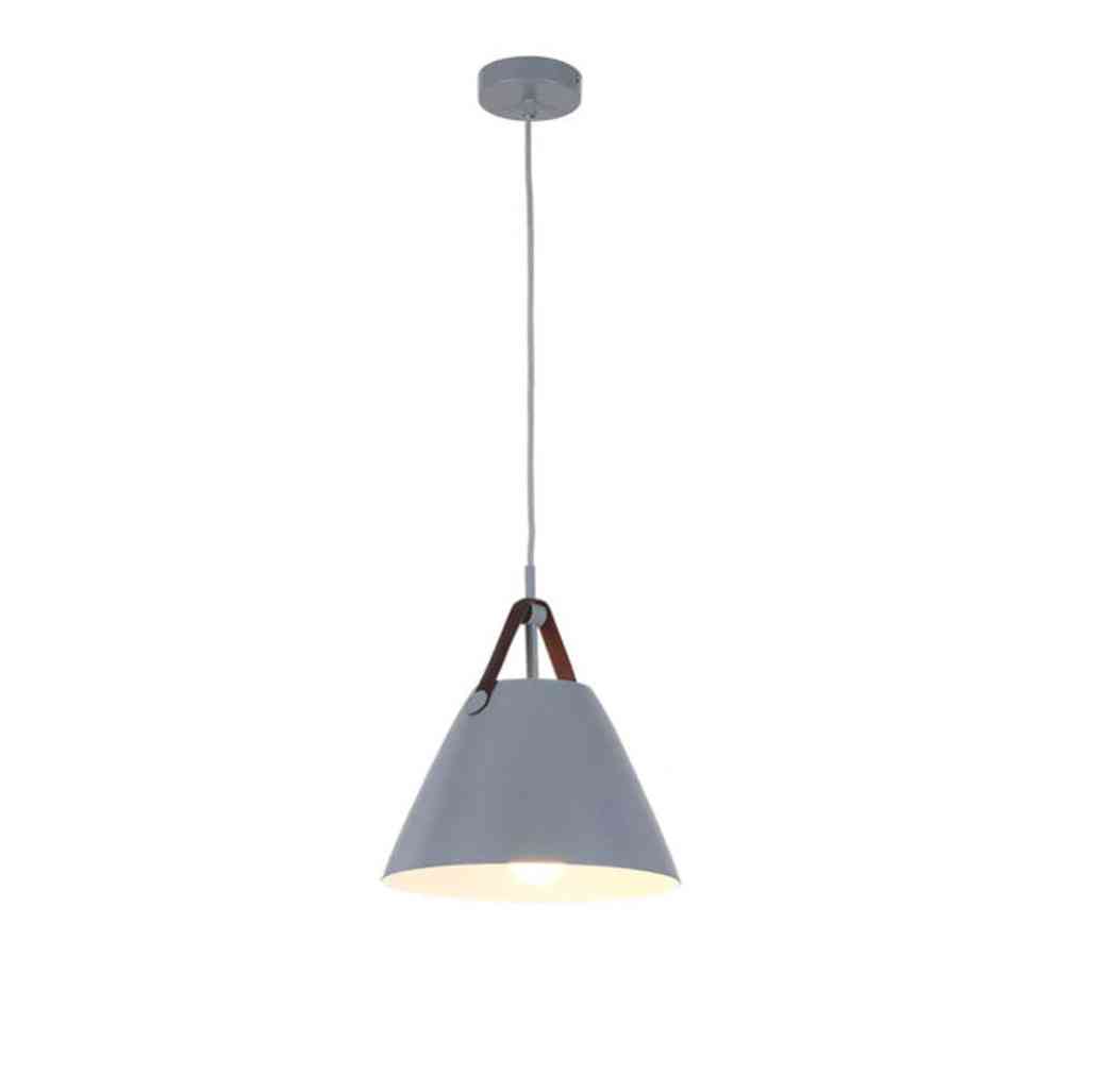Leather Strap Suspension Minimalist Pendant Light