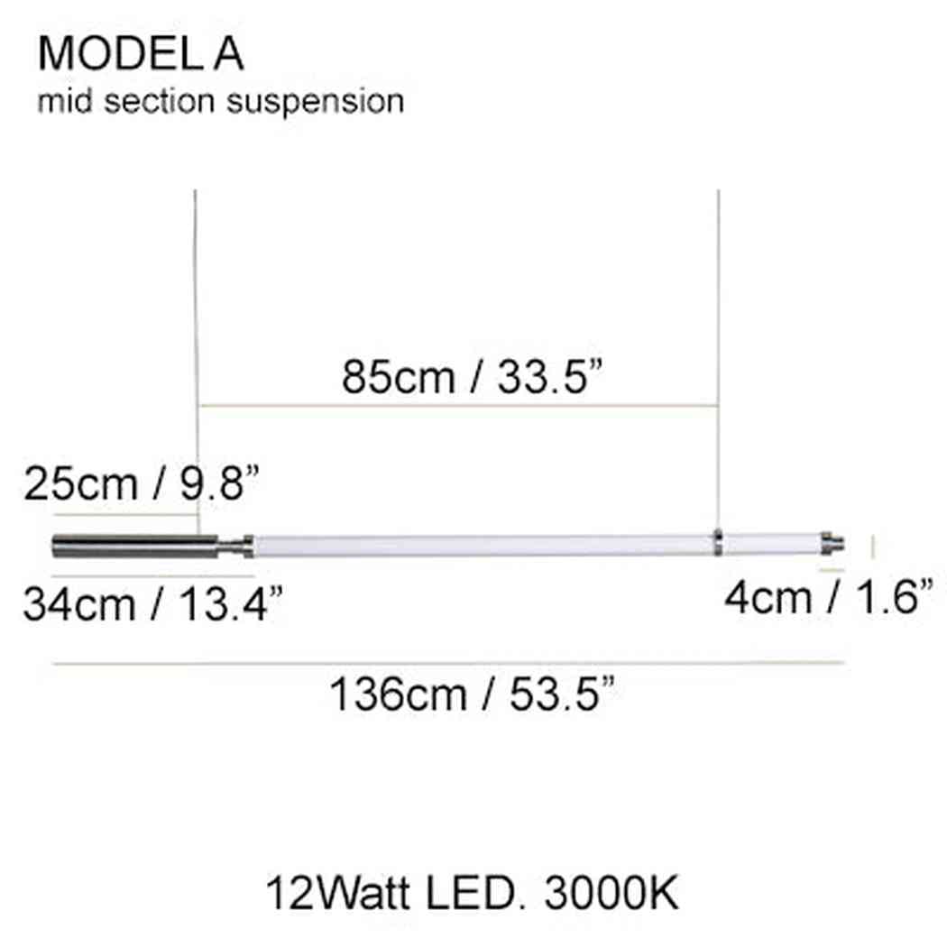 Solo Minimalist Strip Line Pendant Light