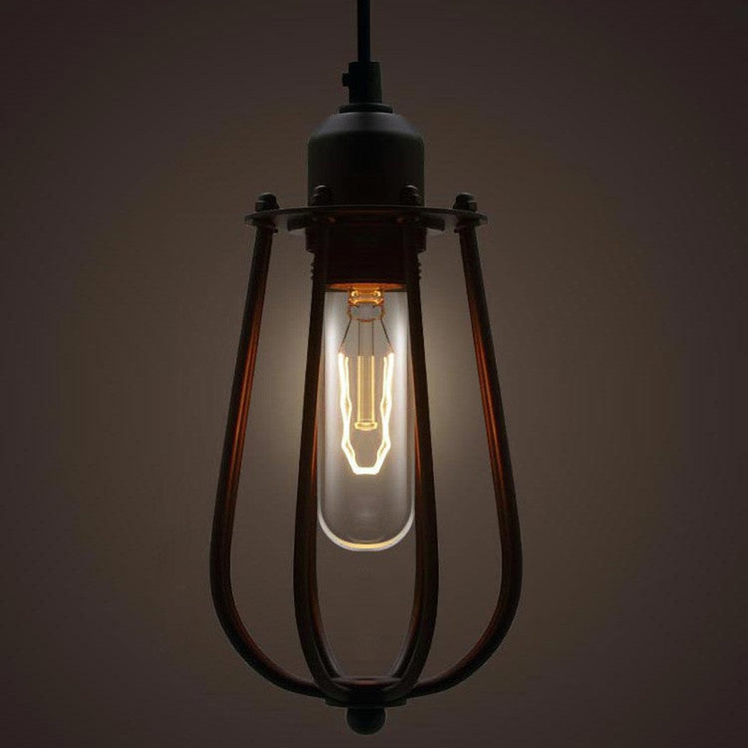 Pear Metal Cage Black Pendant Ceiling Light