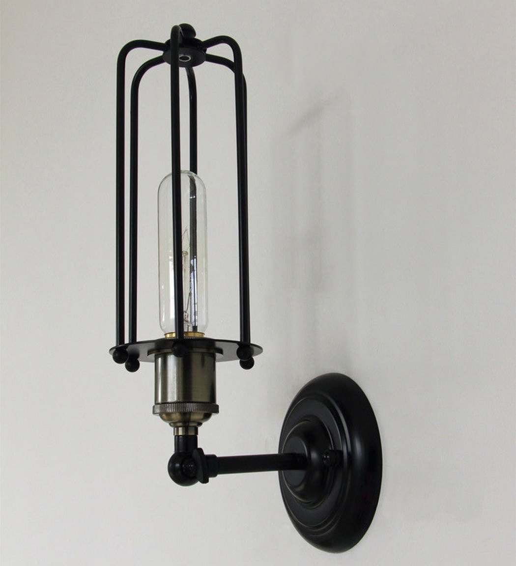 Pencil Cage Industrial Retro Vintage Wall Light