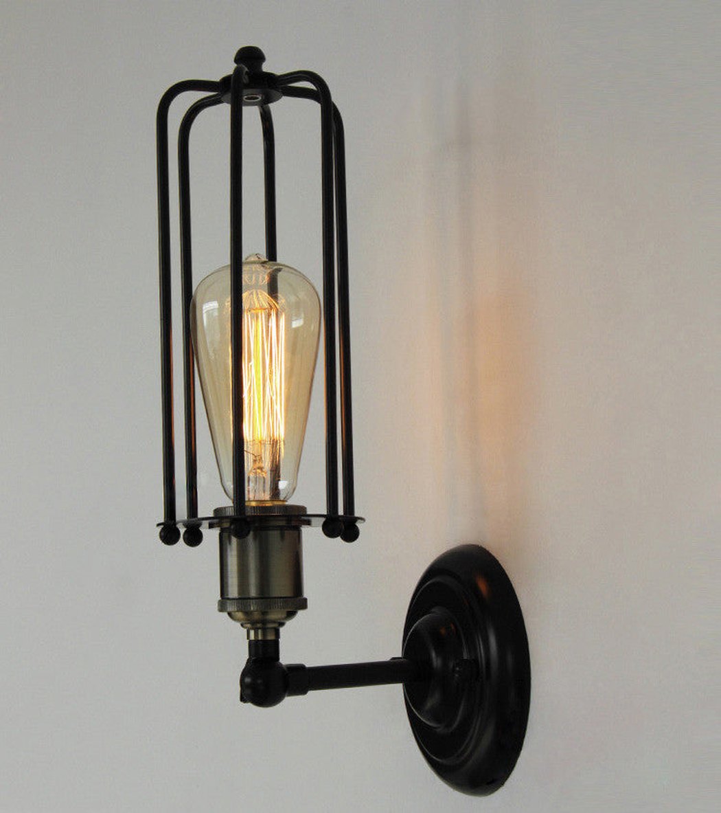 Pencil Cage Industrial Retro Vintage Wall Light