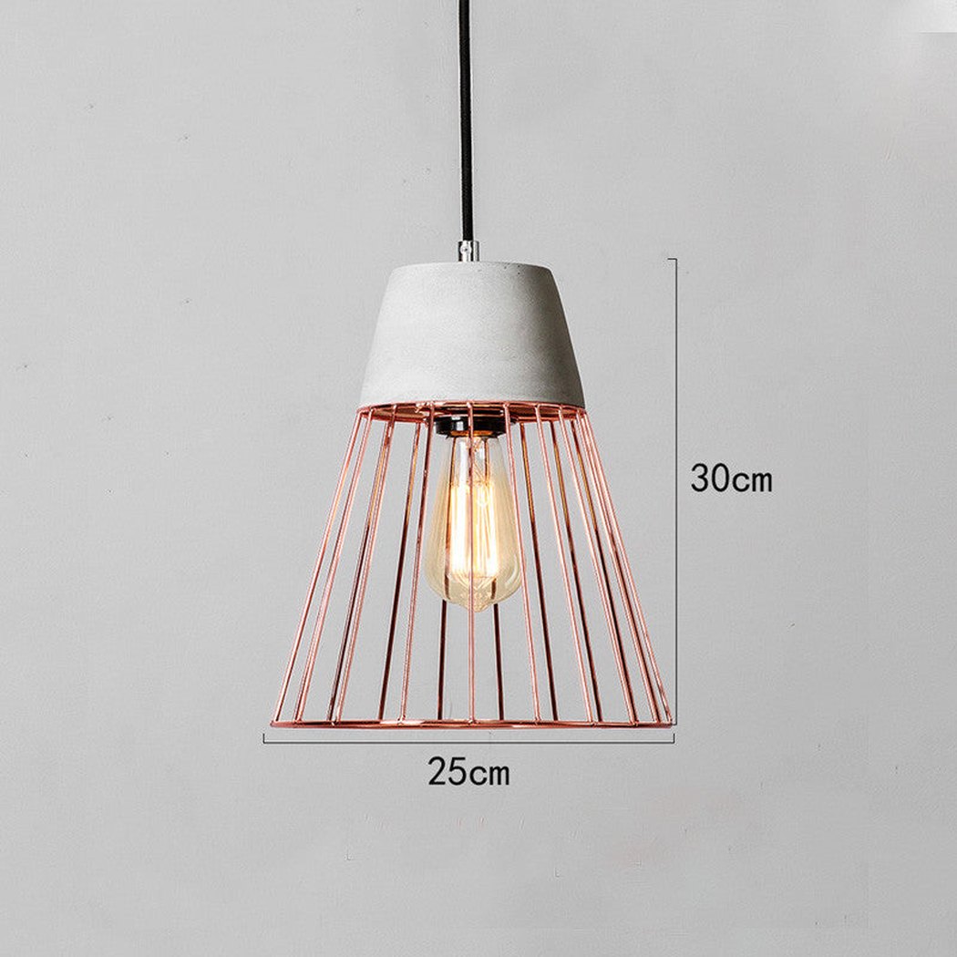 Sangkar Rose copper gold Cage Pendant Light D measurements