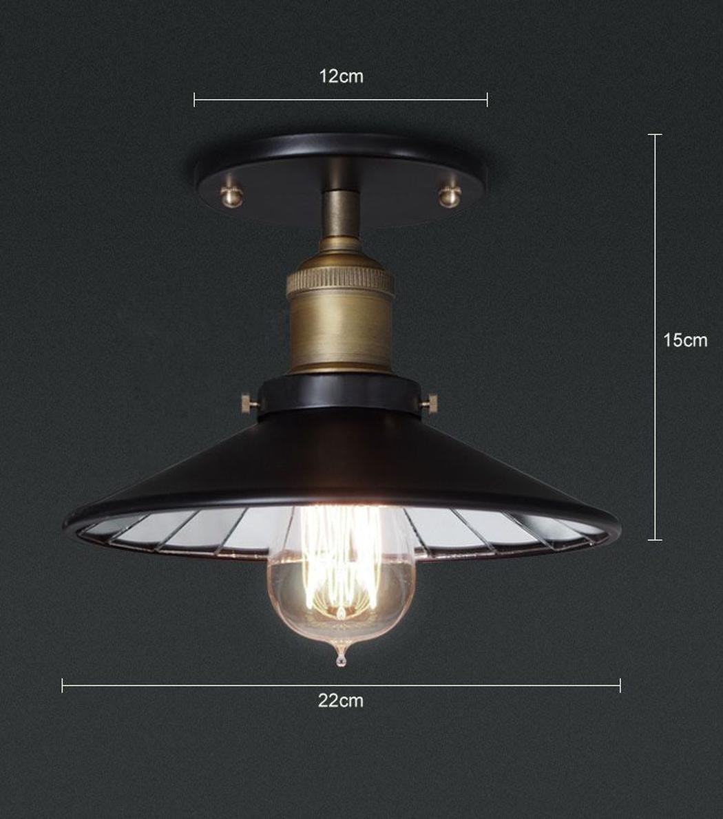 Black mirror shade ceiling light - measurements