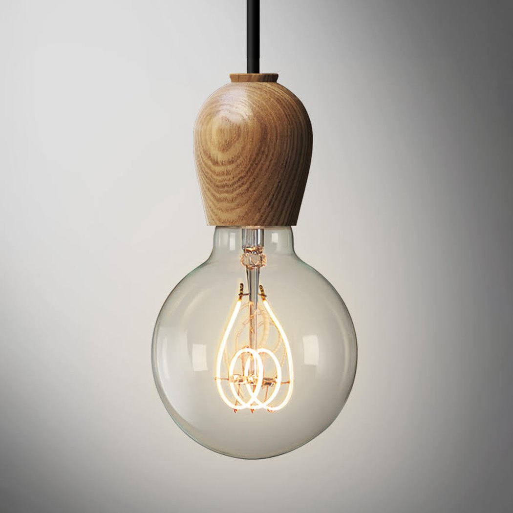 Wooden Socket Minimalist Pendant Light