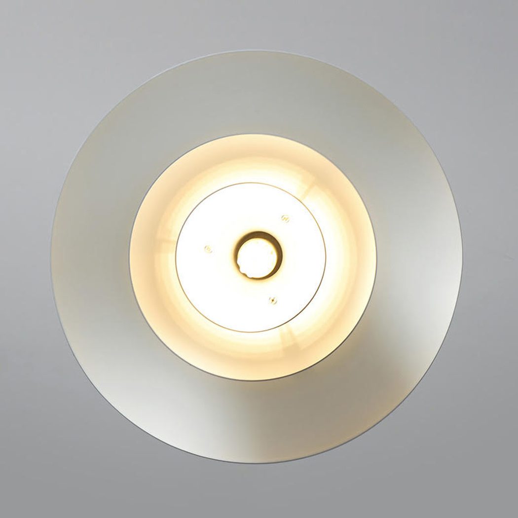 Otago white mid century modern pendant light view from underneath
