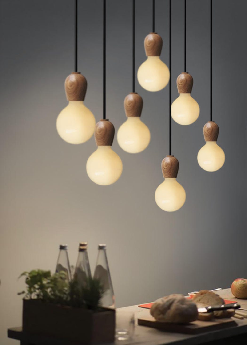 Wooden Socket Minimalist Pendant Light