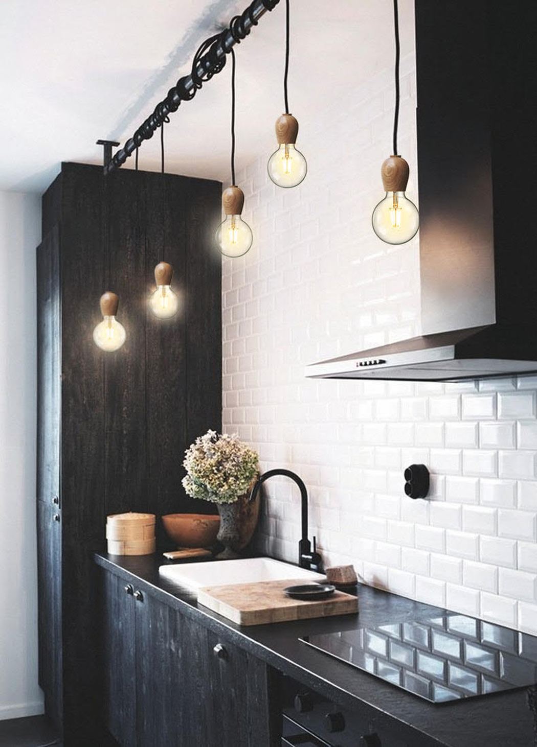 Wooden Socket Minimalist Pendant Light