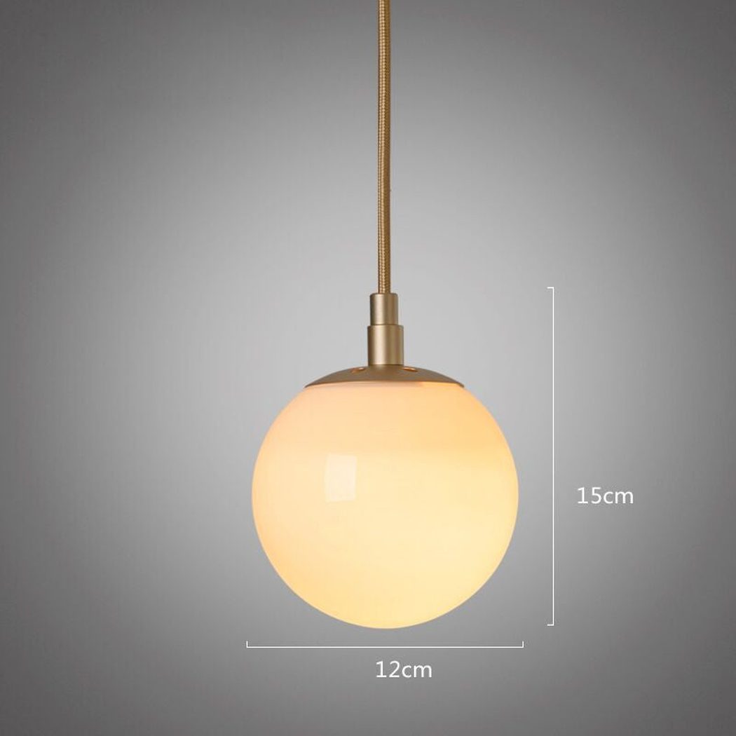 Ritz single pendant light frosted glass