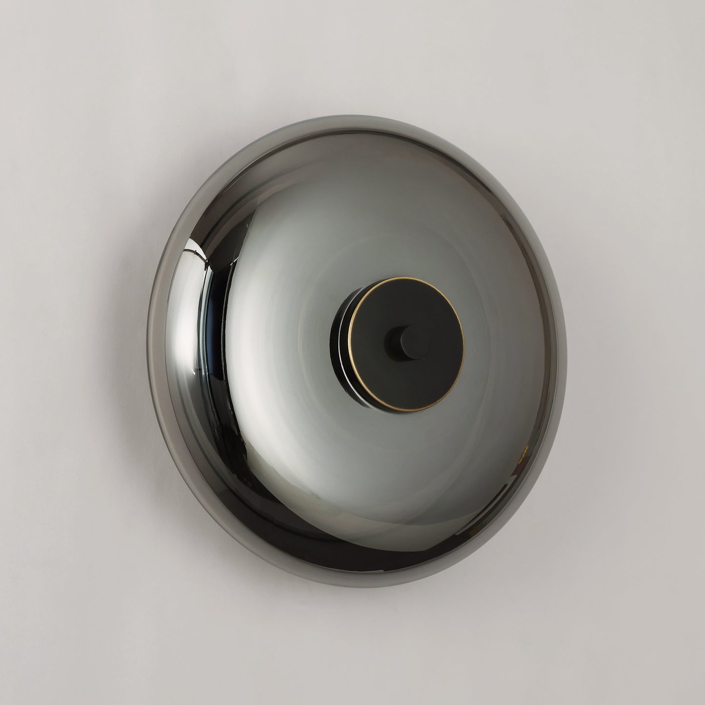 Anthé Circular Dish Glass Wall Light Sconce