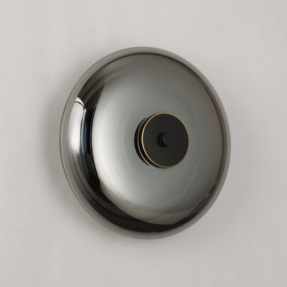 Anthé Circular Dish Glass Wall Light Sconce