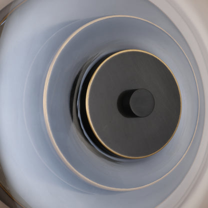 Anthé Circular Dish Glass Wall Light Sconce