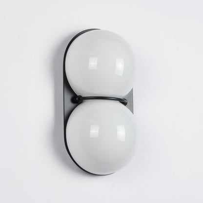Capella Mid Century Modern Duo Sphere Wall Light Sconce