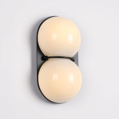 Capella Mid Century Modern Duo Sphere Wall Light Sconce