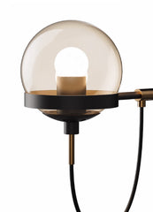 Dexter Glass Orb Brass Wall Light