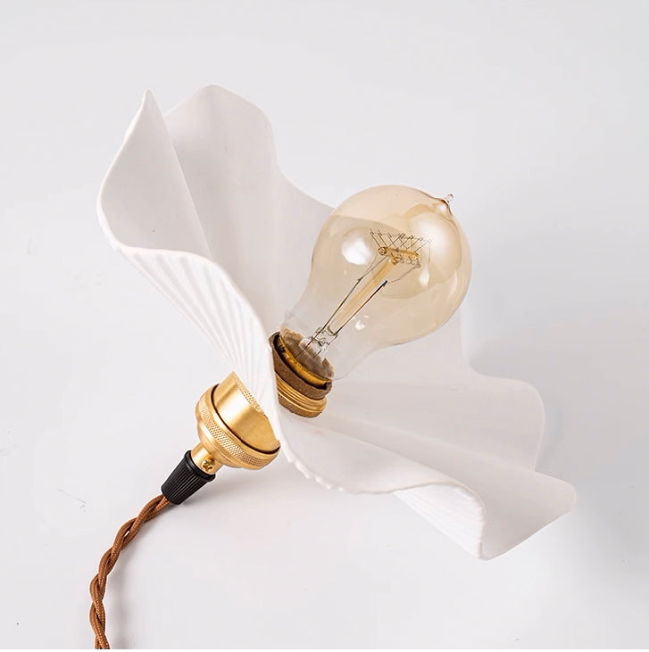 Anna Fluted Shade Brass Fitting Pendant Light