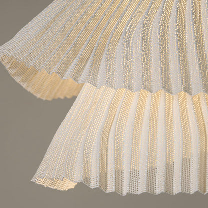 Genoise layered fabric wabi sabi minimalist japandi pendant light