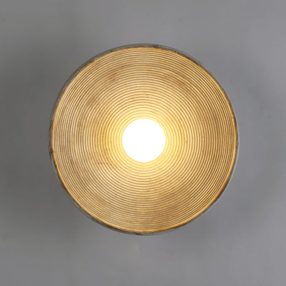 Longleaf Wooden Texture Plate Wall Light In White