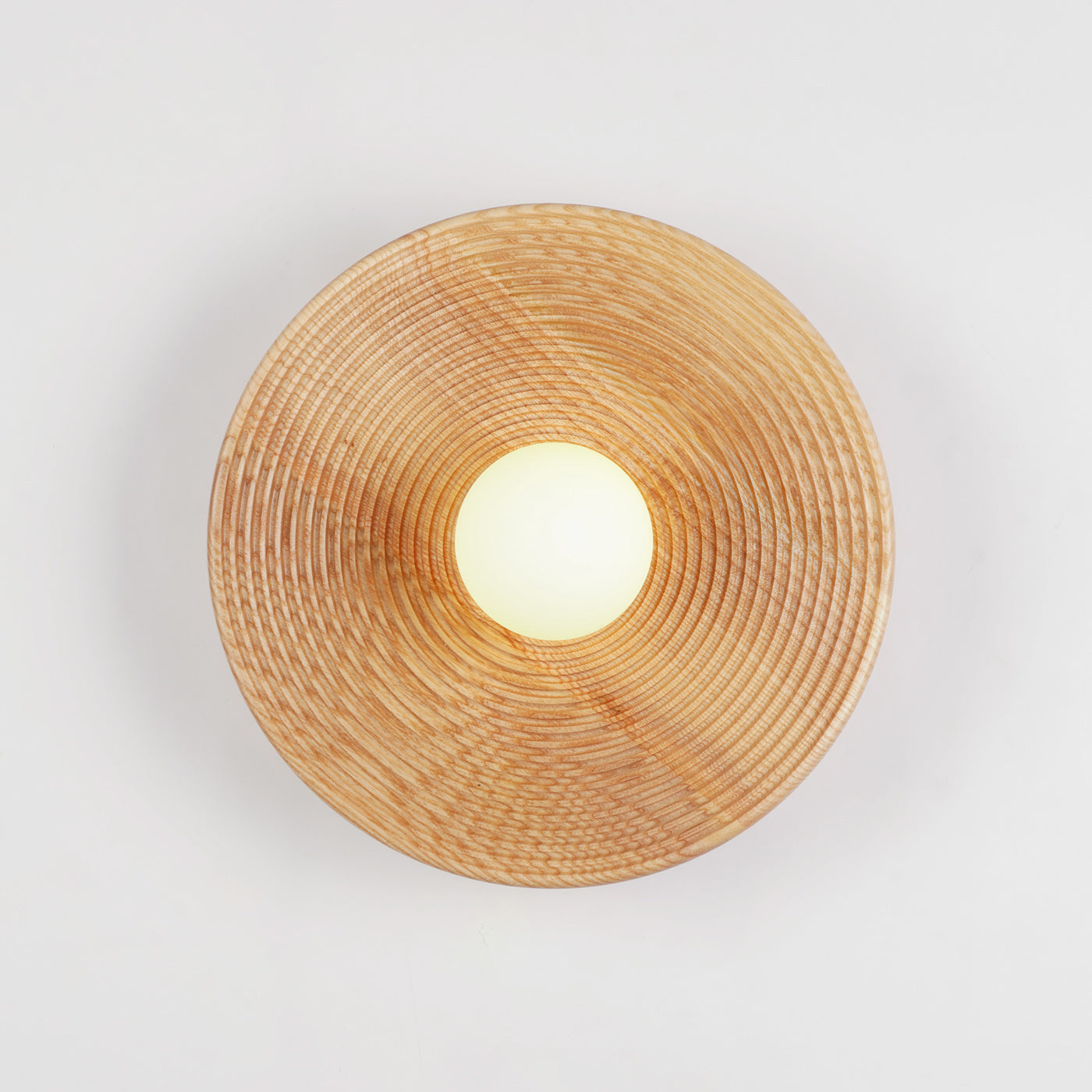 Longleaf Natural Wooden Plate Wall Light