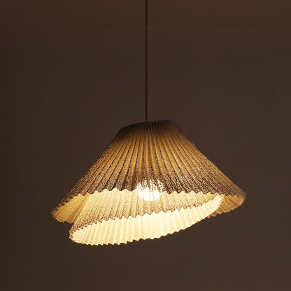 Genoise layered fabric wabi sabi minimalist japandi pendant light
