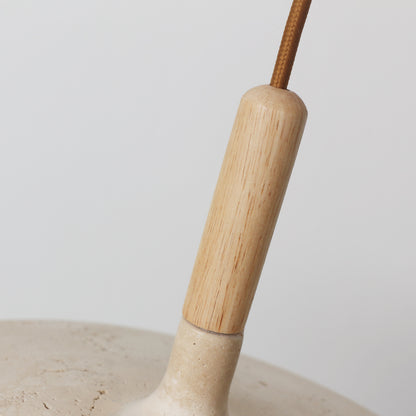 Annadel Sonoma Wood And Stone Japandi Pendant Lights