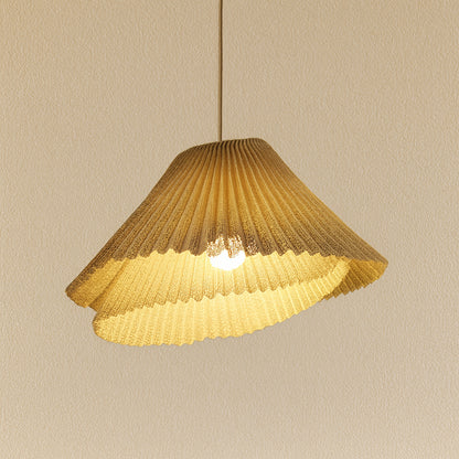 Genoise layered fabric wabi sabi minimalist japandi pendant light