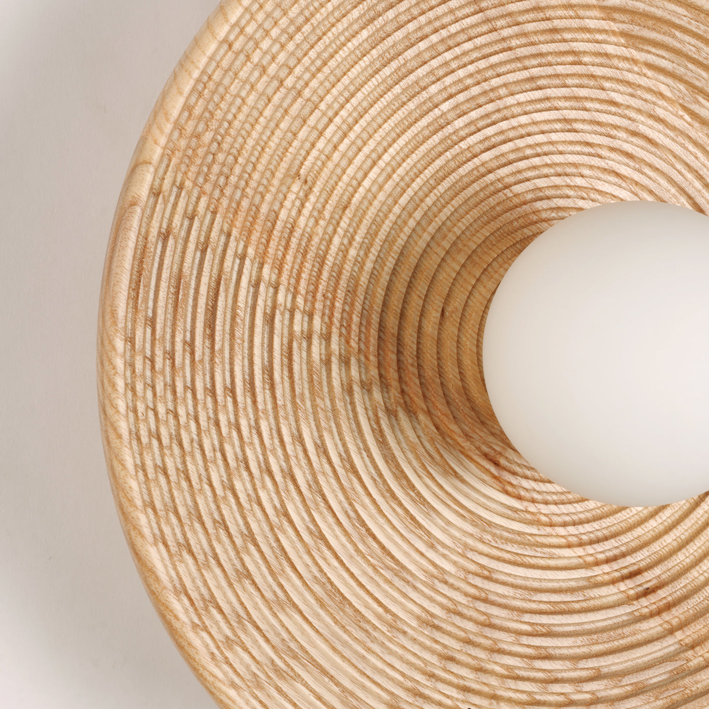 Longleaf Natural Wooden Plate Wall Light