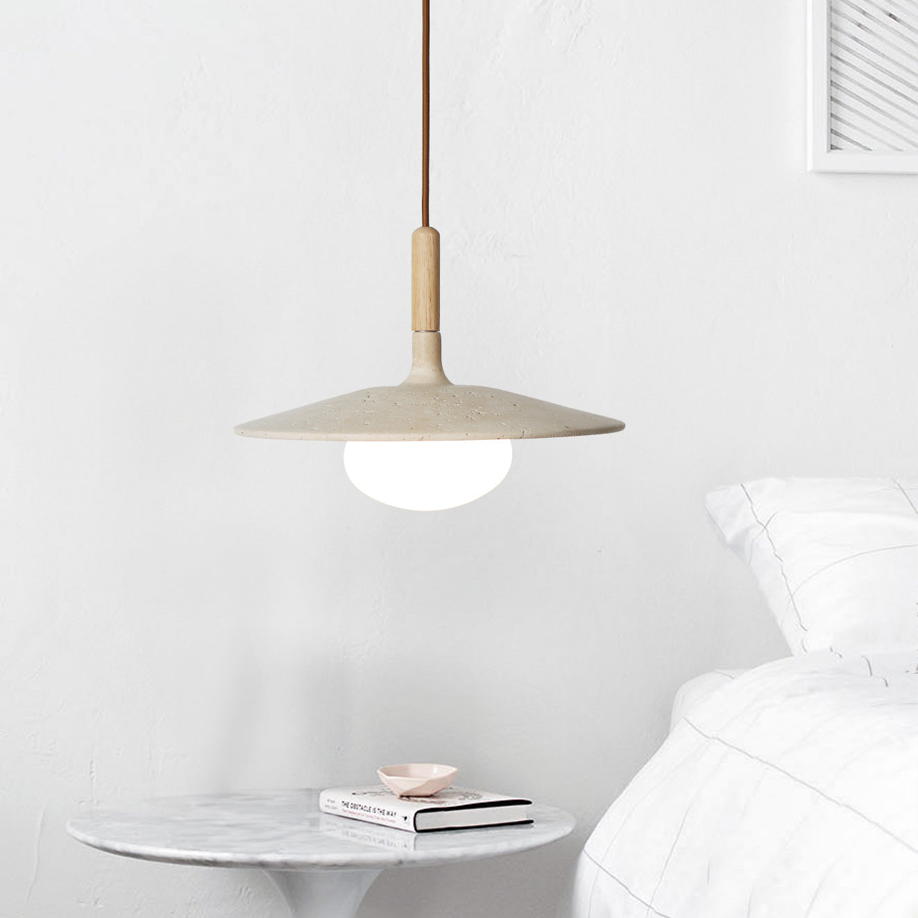 Annadel Sonoma Wood And Stone Japandi Pendant Lights