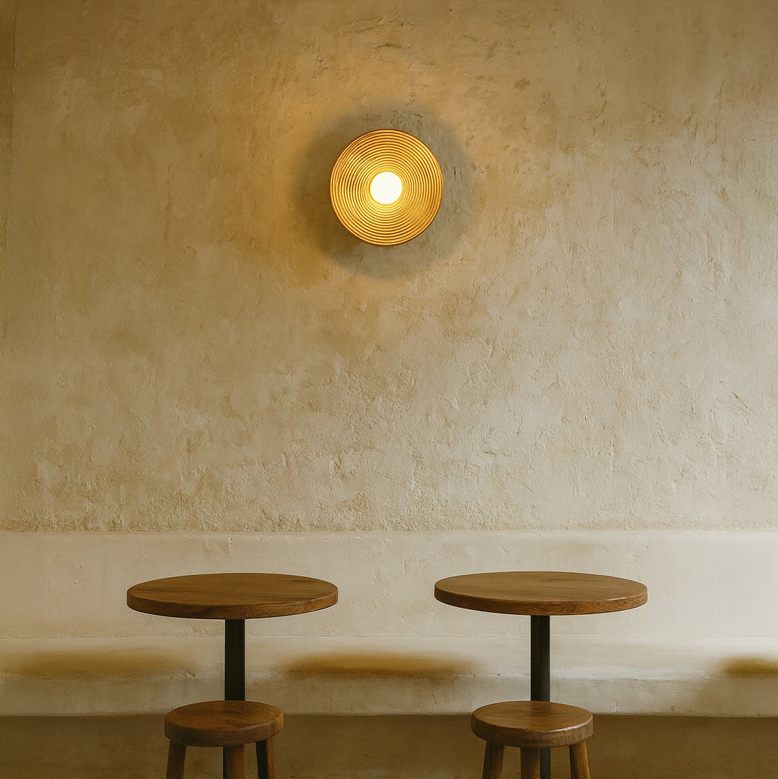 Longleaf Natural Wooden Plate Wall Light