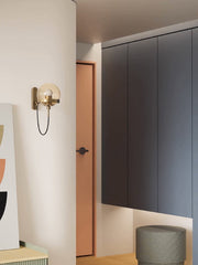 Dexter Glass Orb Brass Wall Light