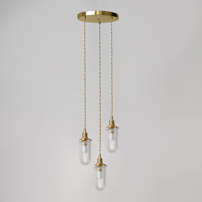 Chartres Faceted Crystal Pendant Light Chandelier