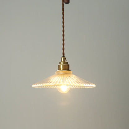 Finch Ribbed Glass Pendant Light