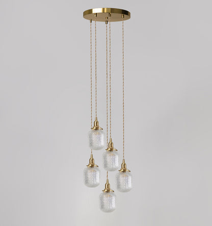 Lucelite Faceted Crystal Pendant Light Chandelier