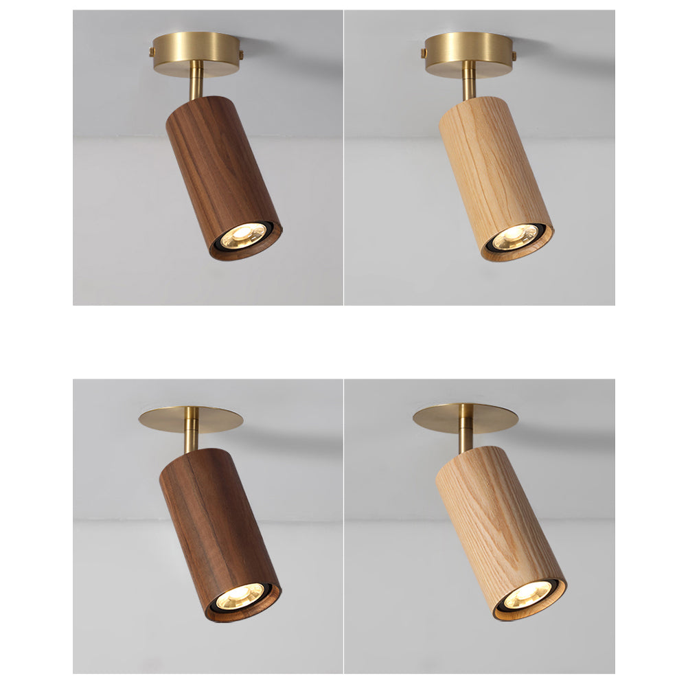 Lux Natural Wood Minimalist Spot Light / Wall Light