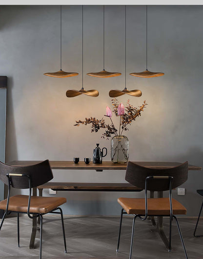 Kintsu Wood Pendant Light Chandelier