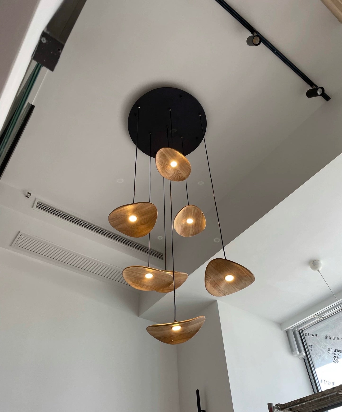Kintsu Wood Pendant Light Chandelier