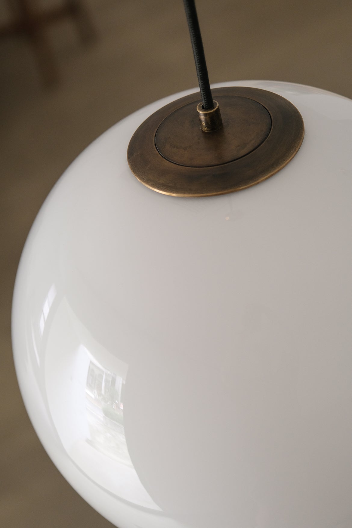 Opaline Milky Glass Pendant Light