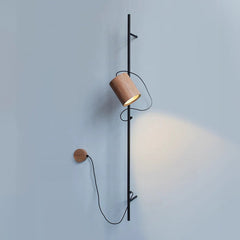 Umea Wooden Spotlight With Railing Wall Light
